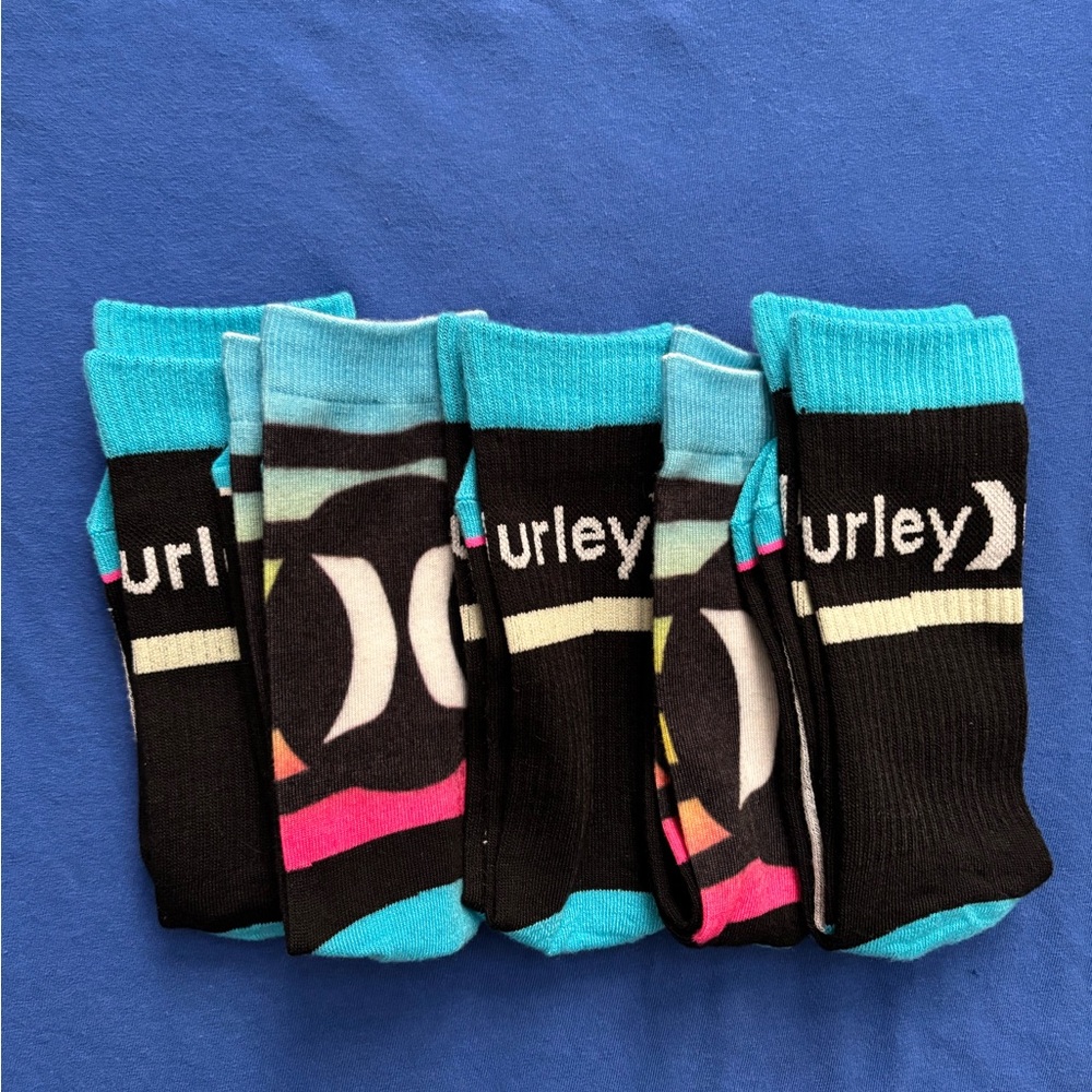 🦋 HURLEY CREW KIDS GIRLS SOCKS 🦋